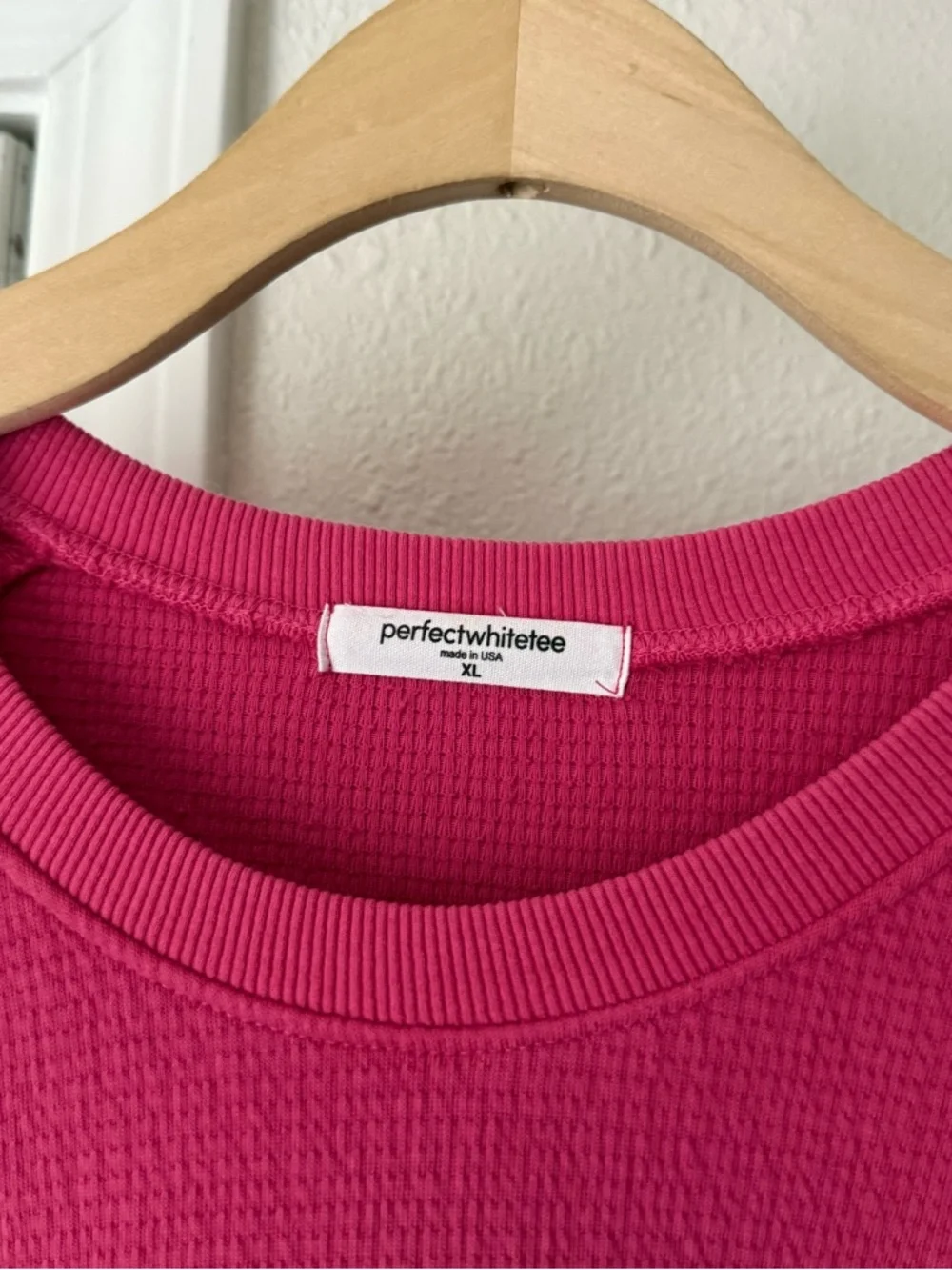 PERFECTWHITETEE pink cotton crew neck‎ chunky oversized pullover sweater